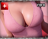 v-neck crop pink
