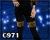 [C971] Leopard gold jean