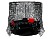 Enclosed Black/Red Couch