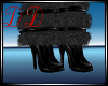 Black Fur Boots Black