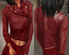 (F) Jacket red leather