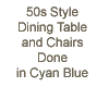 50s Cyan Dining Table