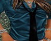 blue shirt w/black tie