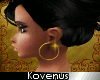 (Kv) Gold Hoop Earrings