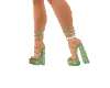 LC| Green Denim Heels