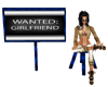 M-wanted girlfriend sign