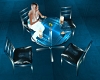 Blue Silver Coffee Table