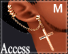 A. Gold Cross Earrings M