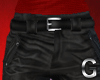 [G] Pants velvet Black