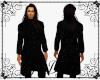 Black Sequin Long Coat