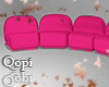 Deep Pink Curved Sofa