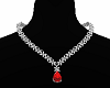 (K) ruby drop necklace