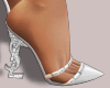 E* White YSL Heels
