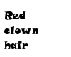 Red curly clown hair