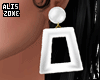[AZ] White Earrings 80s