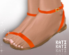 Neon Orange Sandals