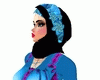 (R) Blue Black Hijab