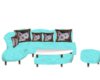 PowderBlue Couch/pillows