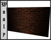 Brick wall dark brown