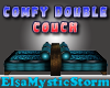 Teal Comfy Double Couch