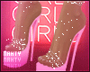 ɳ Pink Glitter Heels