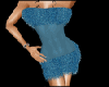Sexy Blue Fur Dress