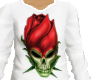 (V) skull rose shirt