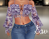 Boho Jean Set-Lilac