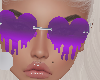 Dripping Hearts purple