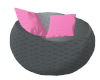 grey pink beanbag