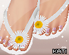 White Daisy Sandals