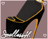 Angel Black Gold Heels