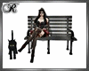 Bench with Black Cat