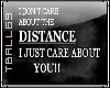 Distance Saying Sticker