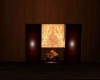 fireplace with poses