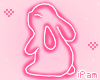p. bunny neon sign
