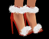 (K)  furry red heels