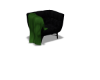 Chair w/ green blanket