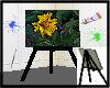 Flower Painting on Easel