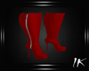 lK Latex Red Boots