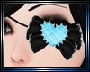 !Y Spiked heart bow blue