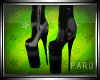 Black Leop Leather Boots