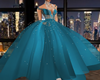 TEAL BALL GOWN
