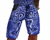 bb Blue Bandana Shorts