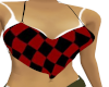 female red checker top