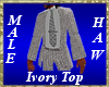 Haw's Ivory Tuxedo Top