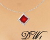Silver Ruby Necklace