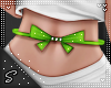 !S Bow Belt Green