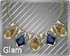 Navy Gold Gem Necklace