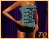 ~TQ~teal mini corset